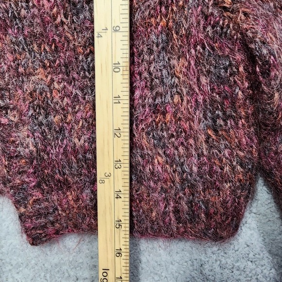 Rickie Freeman Teri Jon Nites Mohair Should Shaw Cardigan Sweater Medium Pink - Picture 4 of 5